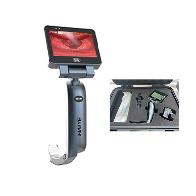 3.5 인치 LCD 터치 스크린 배터리 마취 비디오 후두경 8 크기 일회용 블레이드로 방수 방지 안개