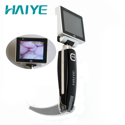 Haiye 6개의 금속 잎을 가진 의학 휴대용 처분할 수 있는 영상 후두경 USB EMS